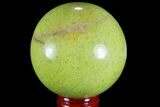 Polished Green Opal Sphere - Madagascar #78777-1